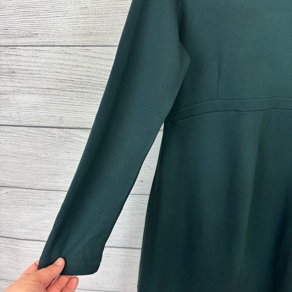 Isabella Oliver Maternity Dark Green Long Sleeve Knee Length Dress Size 10 - Picture 3 of 9